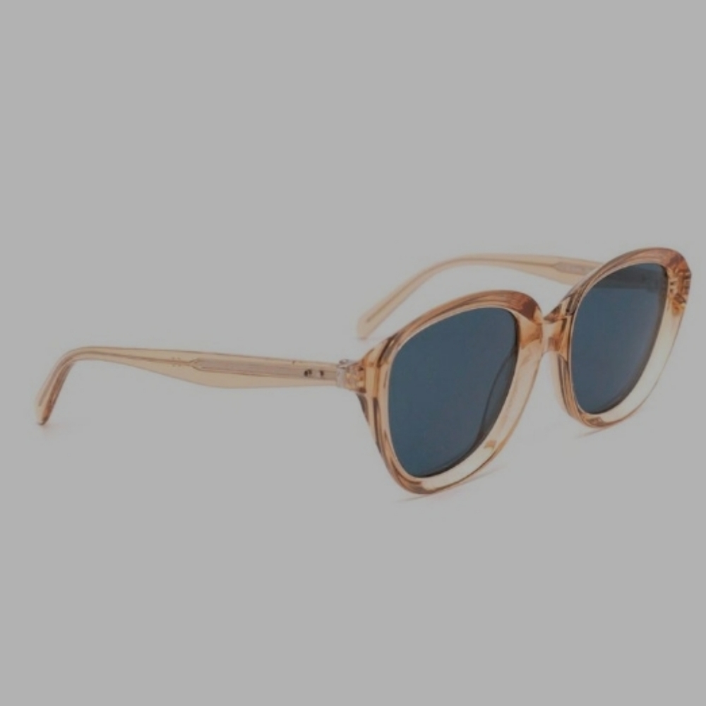 Celine Translucent Champagne Frame Sunglasses with Blue Lenses